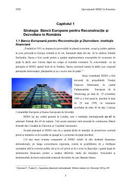 Proiect - Operațiunile BERD în România