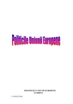 Proiect - Politicile Uniunii Europene
