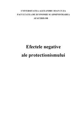 Proiect - Efectele negative ale protecționismului