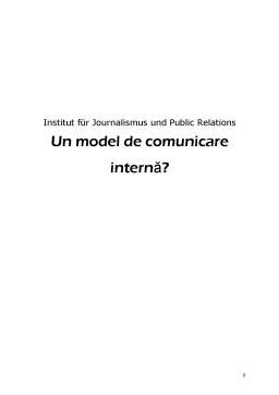 Proiect - Un Model de Comunicare Interna?