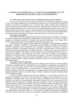 Disertație - Perspective Europene și Românești privind Administrația Publică Locală