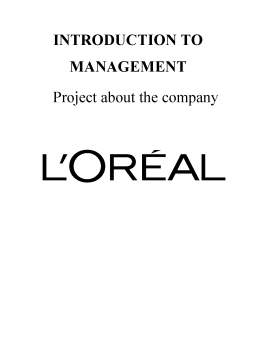 Proiect - Management L'Oreal