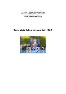 Proiect - Cameră foto digitală compactă Sony NEX-5