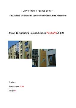 Referat - Mixul de Marketing în Cadrul Clinicii Polisano