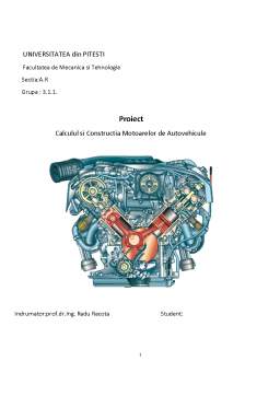 Proiect - Calculul și construcția motoarelor de autovehicule