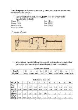 Proiect - Proiectarea și Calcularea Parametrilor unei Diode Semiconductoare