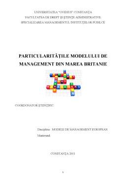Proiect - Particularitățile Modelului de Management din Marea Britanie