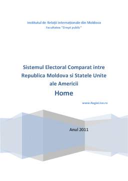 Referat - Sistemul electoral comparat între Republica Moldova și Statele Unite ale Americii