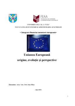 Proiect - Uniunea Europeană - istoric, evoluție și principii