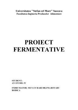 Proiect - Proiect Fermentative - Berea