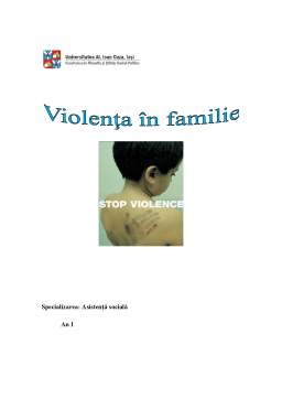 Proiect - Violența în familie