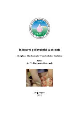 Referat - Inducerea Poliovulației la Animale