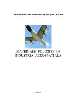Referat - Materiale folosite în industria aerospațiala