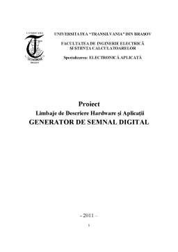 Proiect - Realizarea unei surse de semnal digital programabilă