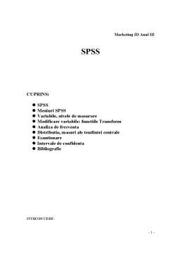 Referat - Programul SPSS