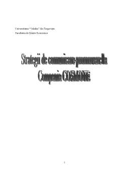Proiect - Strategii de Comunicare-Promovare la Cosmote România