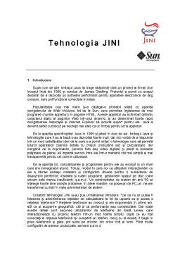 Referat - Java - Tehnologia JINI