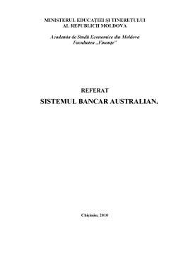 Referat - Sistemul Bancar Australian