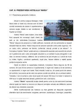 Licență - Analiza gradului de satisfacție a consumatorilor turistici în Orașul Botoșani - studiu de caz Hotel Maria