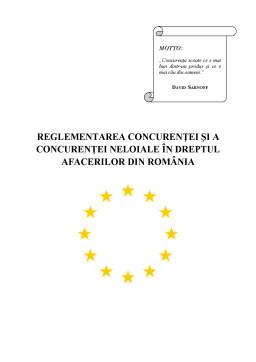 Referat - Reglementări ale concurenței în spațiul european