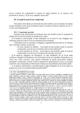 Referat - Norme de competență internațională prevăzute de regulamentul (CE) nr 44-2001