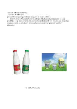 Proiect - Proiectarea și implementarea sistemului HACCP în industria alimentară - lapte bătut