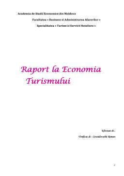 Proiect - Raport la Economia Turismului