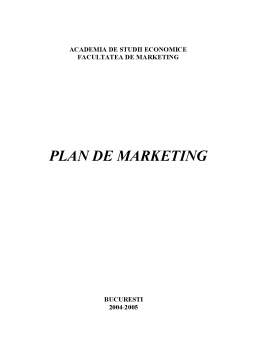 Proiect - Plan de Marketing