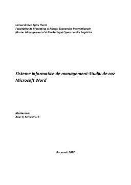 Referat - Sisteme Informatice de Management