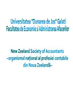 Referat - Institutul Contabililor Autorizați din Noua Zeelandă