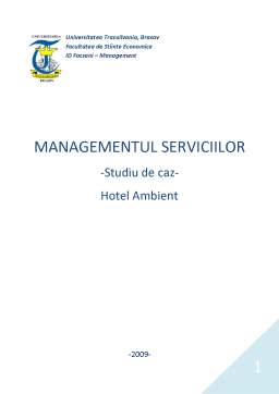 Proiect - Managementul Serviciilor pentru Hotel Ambient