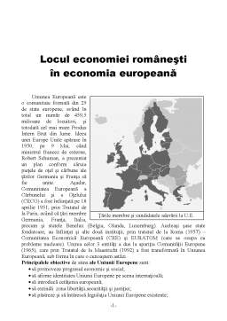 Referat - Locul economiei romanești în cadrul economiei europene
