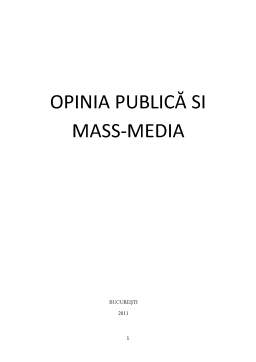 Referat - Opinia publică și mass media
