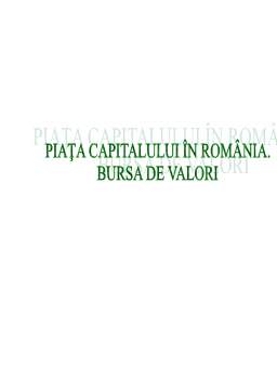 Proiect - Piața capitalului în România - Bursa de Valori