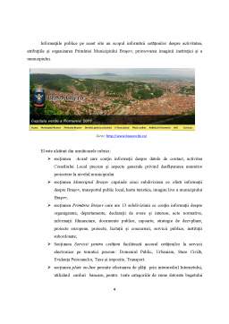 Proiect - Analiza SWOT a Site-ului Primăriei Municipiului Brașov din Perspectiva e-guvernării