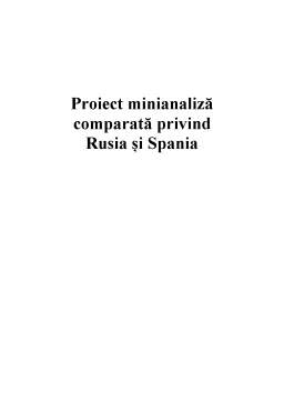 Proiect - Analiza comparată între Federația Rusă și Spania