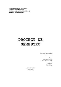 Proiect - Servomecanisme - Proiect de Semestru