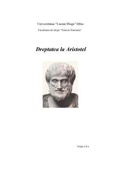 Referat - Dreptatea la Aristotel