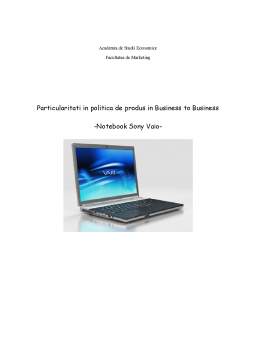 Referat - Particularități în politica de produs în Business to Business