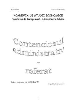 Referat - Principiile Contenciosului Administrativ