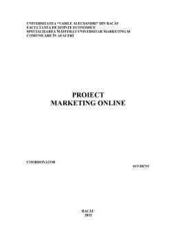 Proiect - Marketing online - proiectarea unui site web de comerț electronic