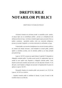 Referat - Drepturile notarilor publici