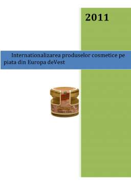 Proiect - Internaționalizarea produselor cosmetice pe o piață străină