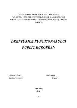 Referat - Drepturile Funcționarului Public European