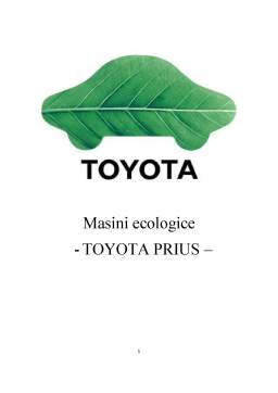 Referat - Mașini ecologice - Toyota Prius