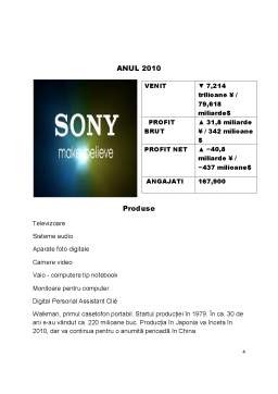 Proiect - Sony pe piața din România