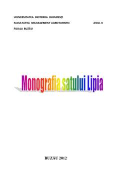 Proiect - Monografia Comunei Lipia