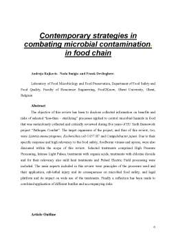 Referat - Contaminarea Alimentelor cu Microorganisme Patogene și cu Virusuri
