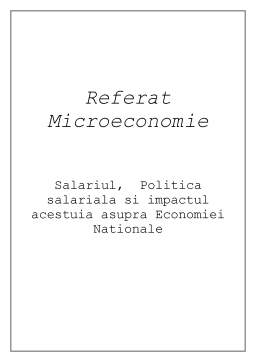 Proiect - Microeconomie
