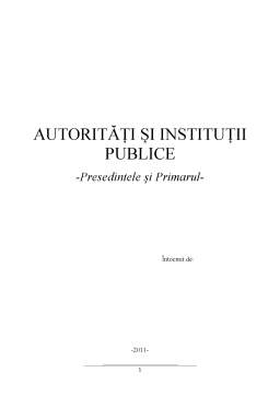 Referat - Autorități și Instituții Publice